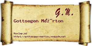 Gottsegen Márton névjegykártya